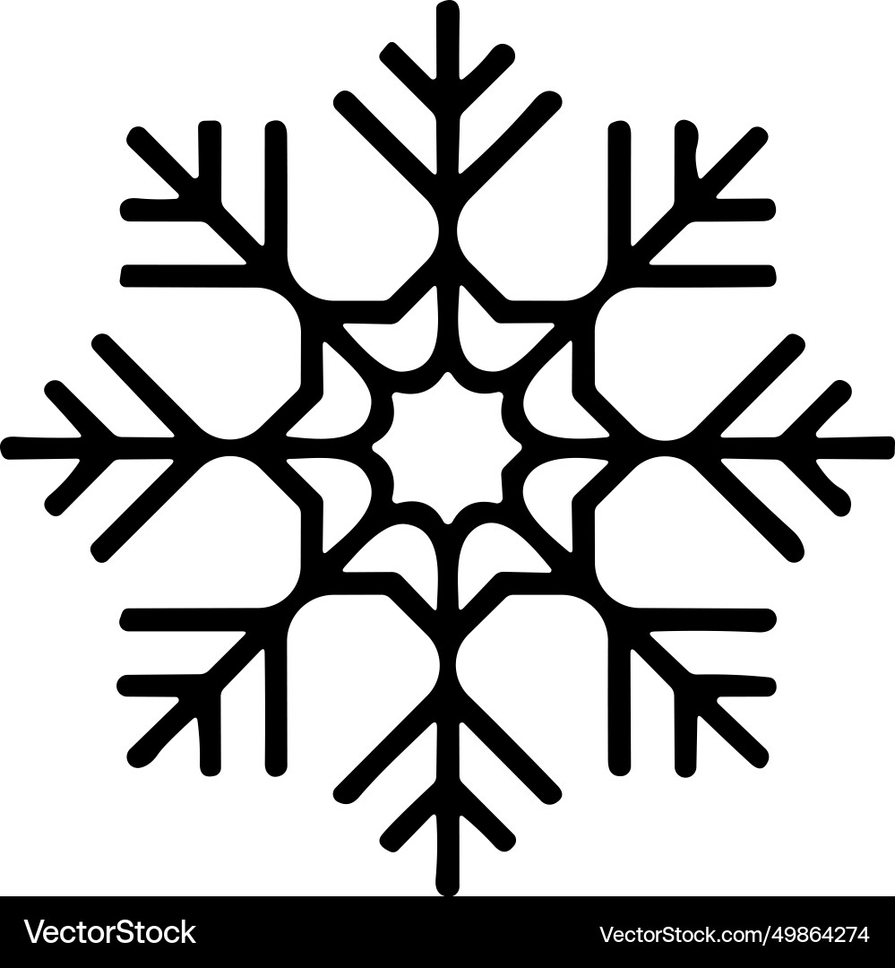 Snowflakes thin line icon simple snowflake Snowflakes thin line icon simple snowflake Vector Image