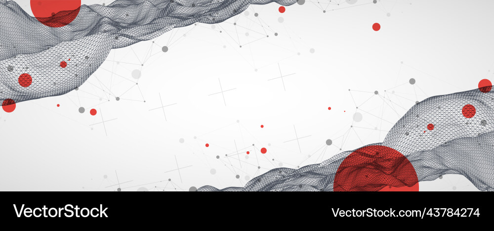 Wireframe background with plexus effect Wireframe background with plexus effect Vector Image
