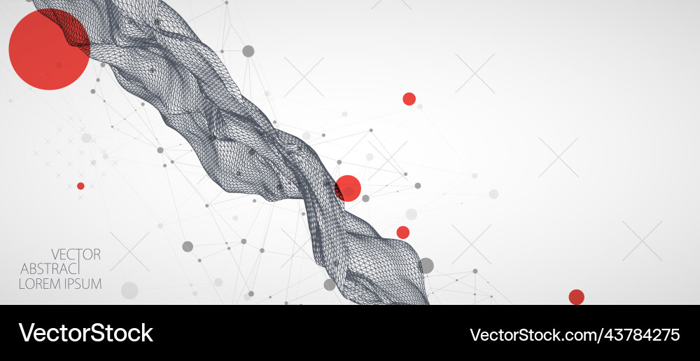 Abstract Wireframe Network Vector Image