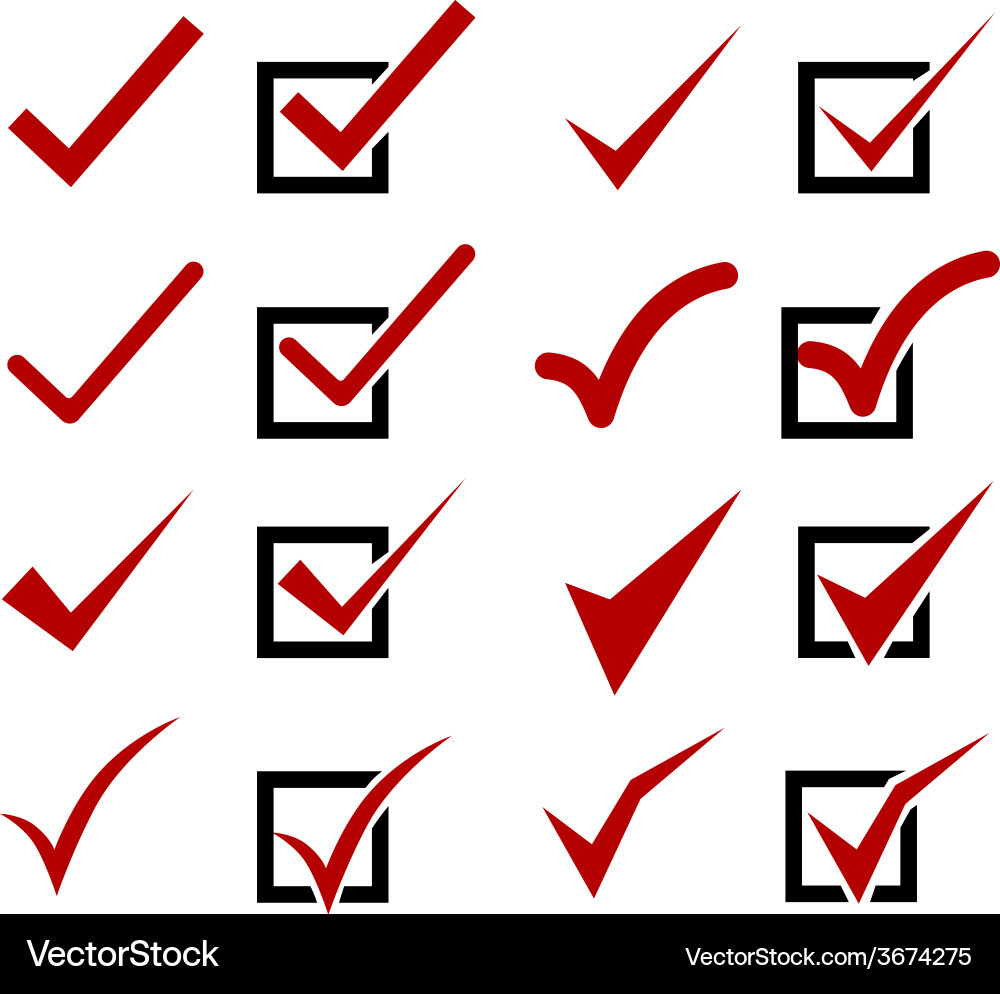 Check Marks Icons Vector Image