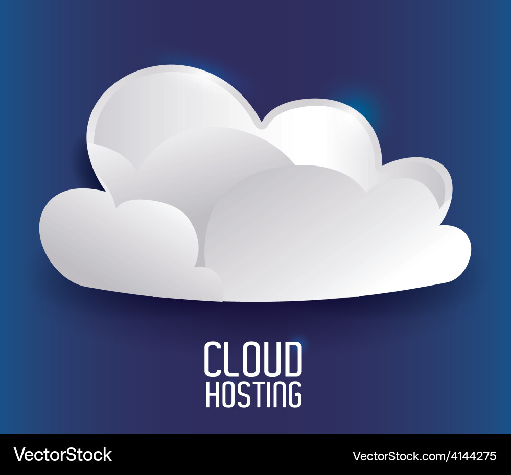 Cloud computing design vector image