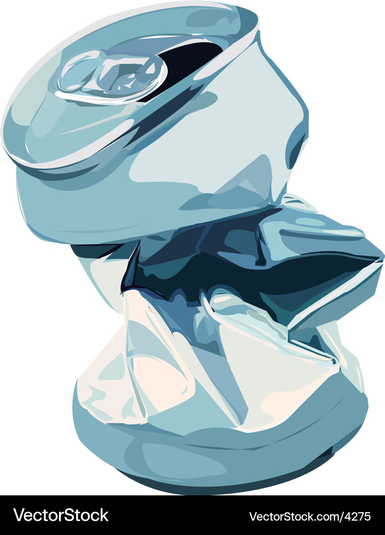 Damaged Aluminum Can Vector Image