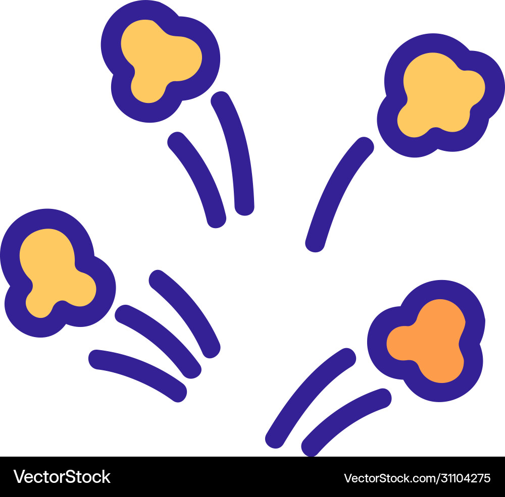 Exploding Corn Kernel Icon vector image