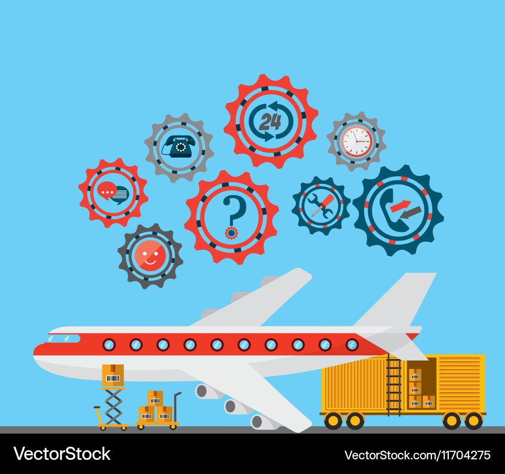 Export and import design Vector Image