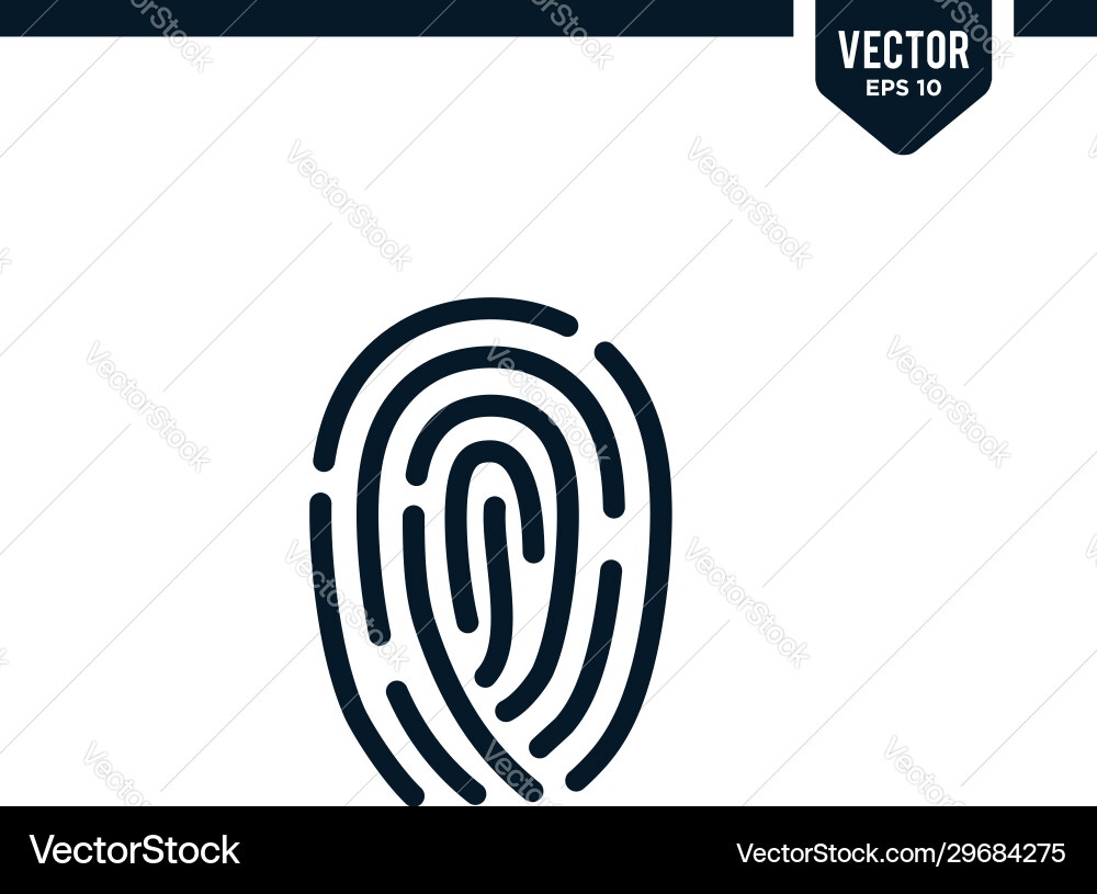 Fingerabdruck-Icon-Sammlung in Umriss oder Linie Fingerabdruck-Icon-Sammlung in Umriss oder Linie vektorbild