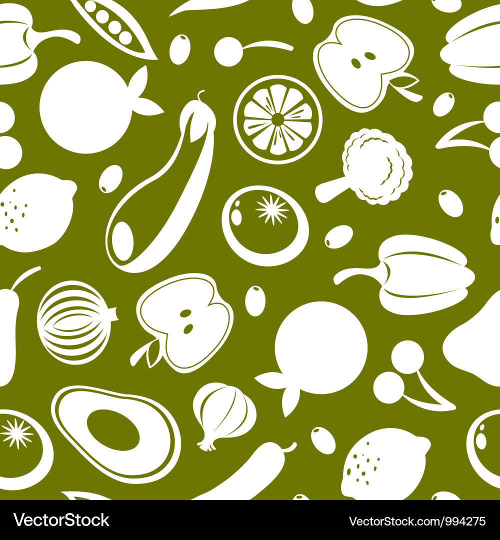 Fruits and Vegetables Seamless Pattern Royalty Free Vector