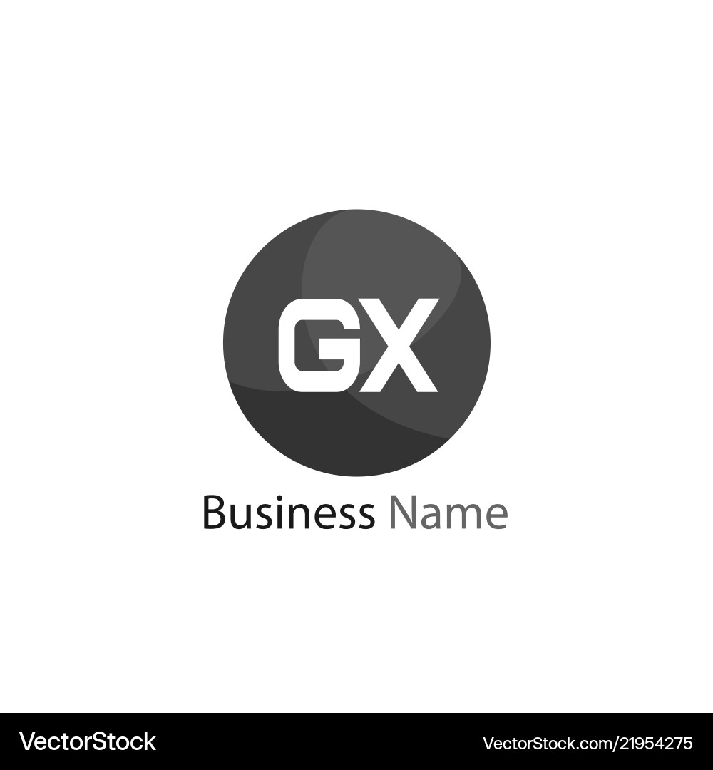 Initial letter gx logo template design Initial letter gx logo template design vector image