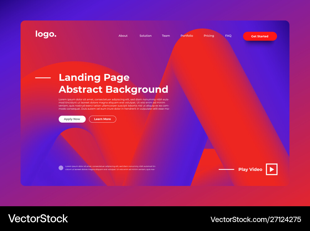 Landing page abstract background Landing page abstract background vector image