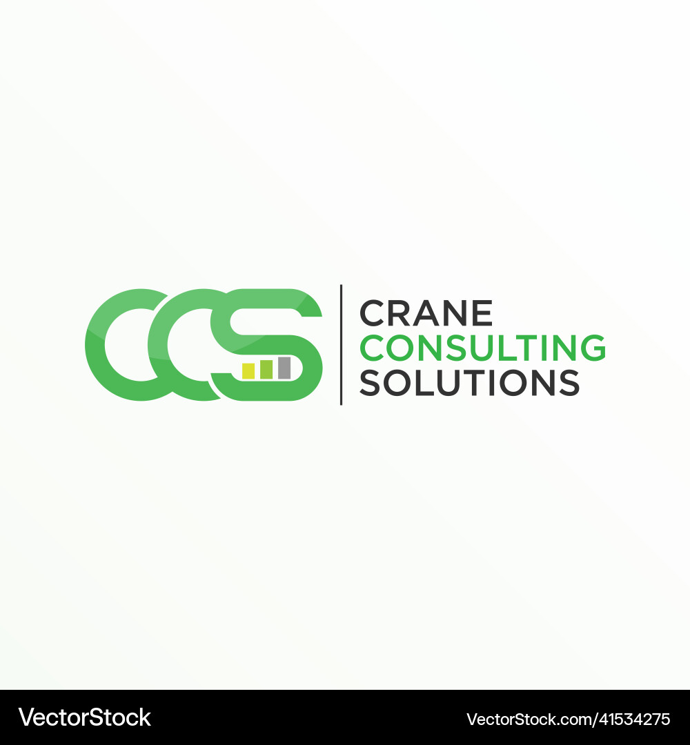 Letter ccs font with chart or graph logo abstract Letter ccs font with chart or graph logo abstract vector image