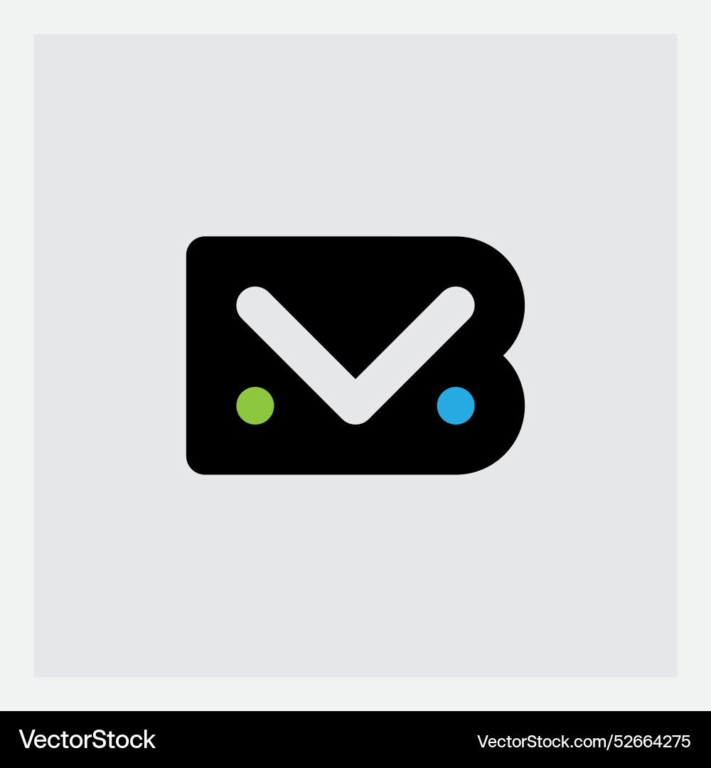 Letters b v vielseitige Branding-Icon für tech Vektorbild