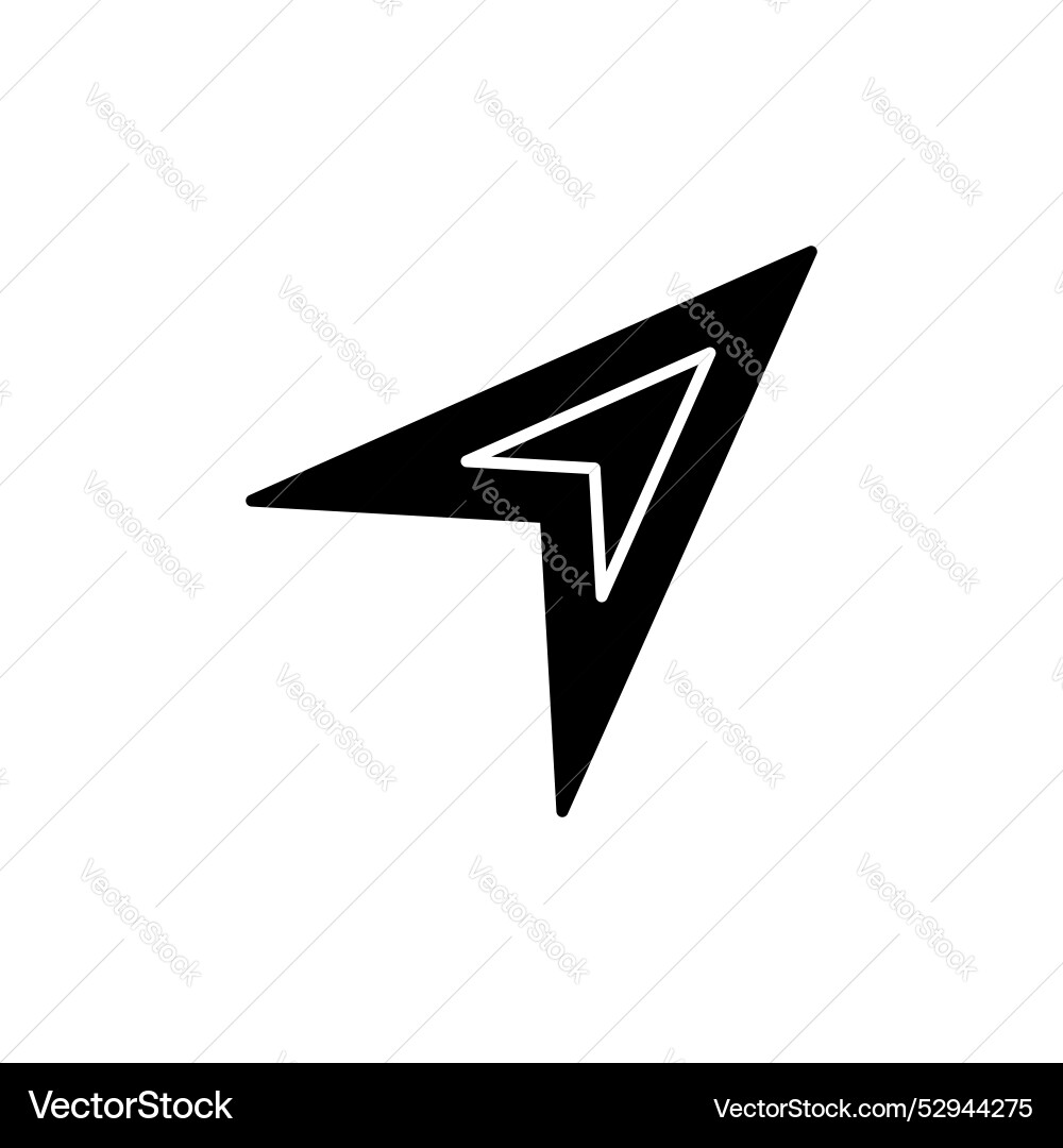 Navigation icon set compass tool arrow symbol gps Vector Image