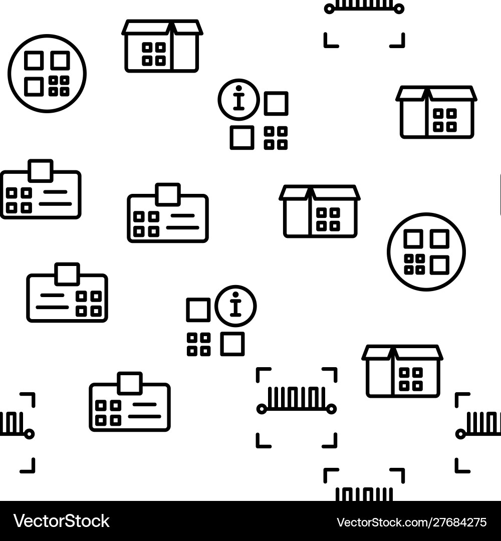 Qr code scan seamless pattern Qr code scan seamless pattern vector image