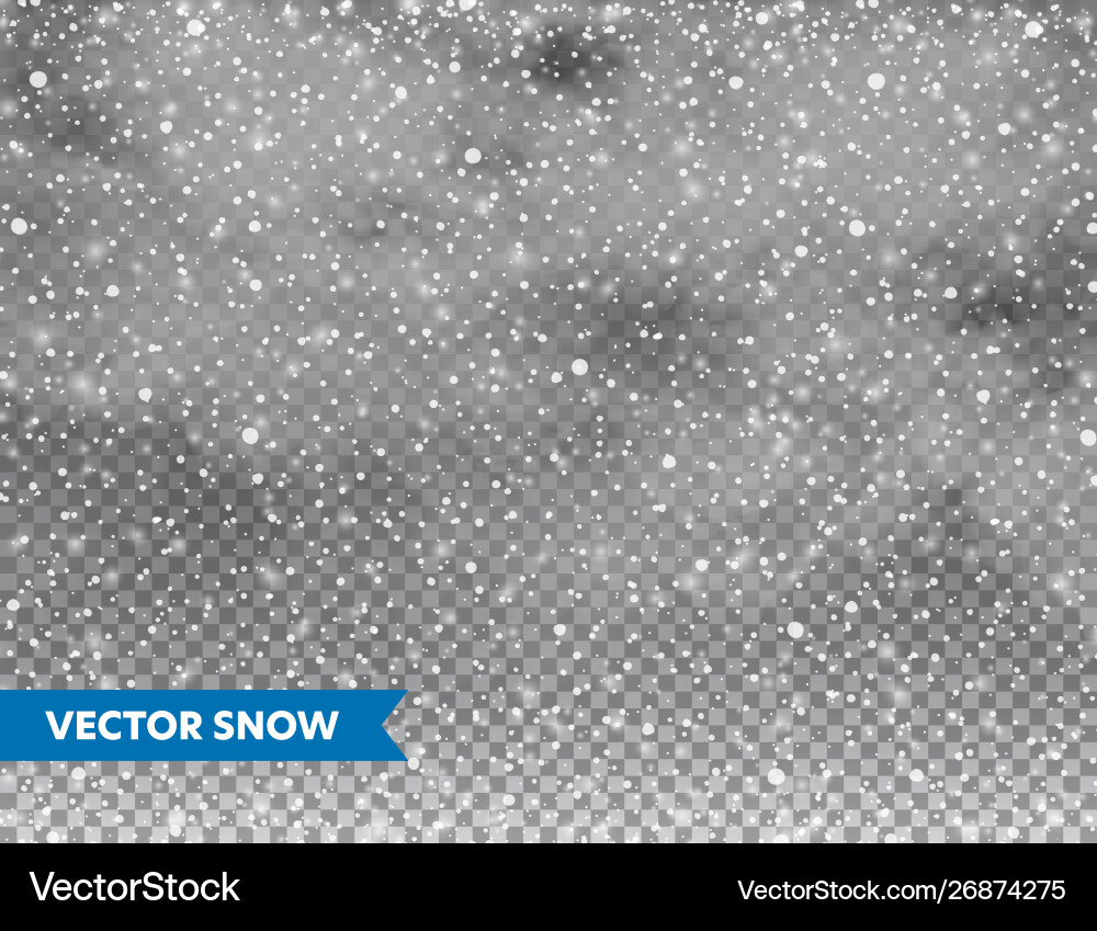 Realistischer fallender Schnee mit Schneeflocken und Wolken Realistischer fallender Schnee mit Schneeflocken und Wolken vektorbild