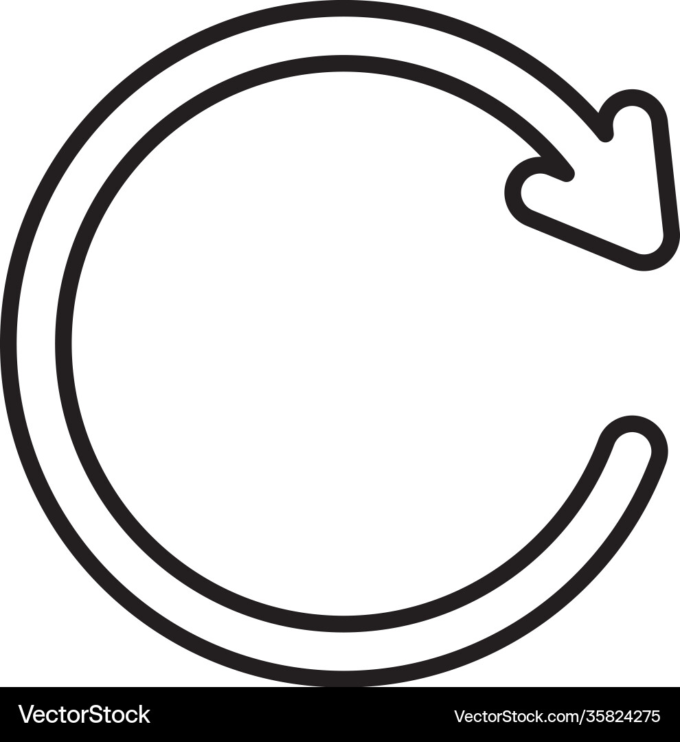Refresh arrow icon line style Vector Image