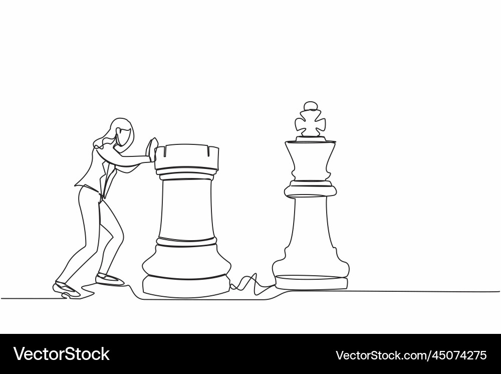 Single continuous line drawing smart Single continuous line drawing smart vector image