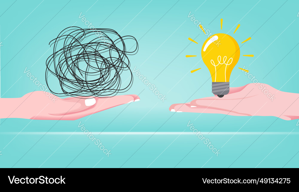 Solving problems in business with the concept vector image