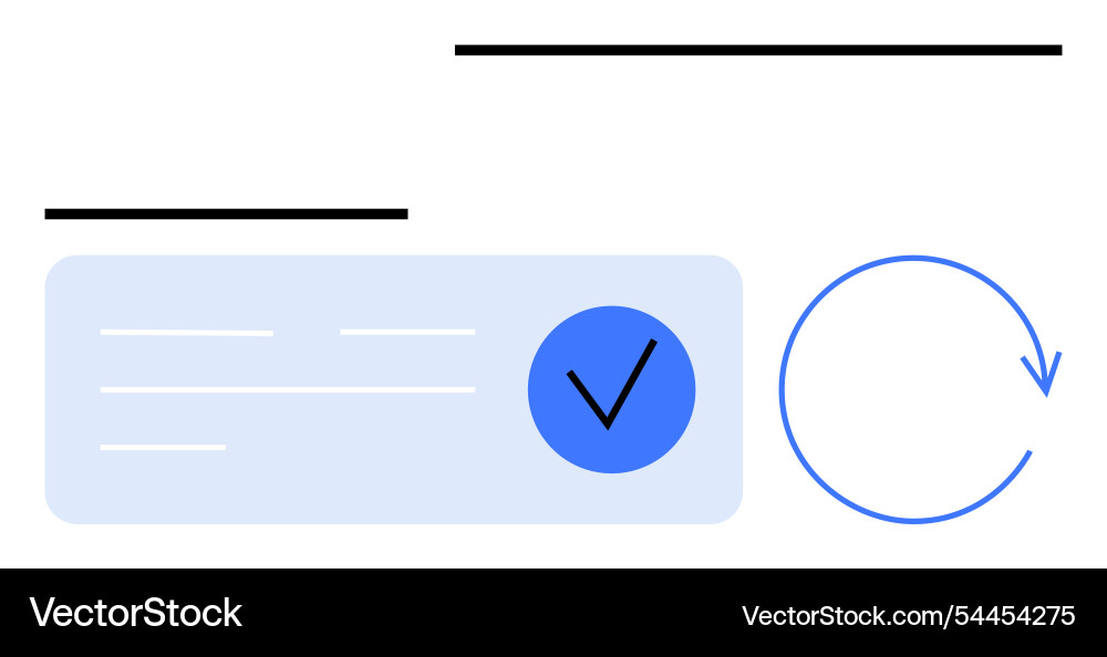 Task completion and update cycle concept Task completion and update cycle concept Vector Image