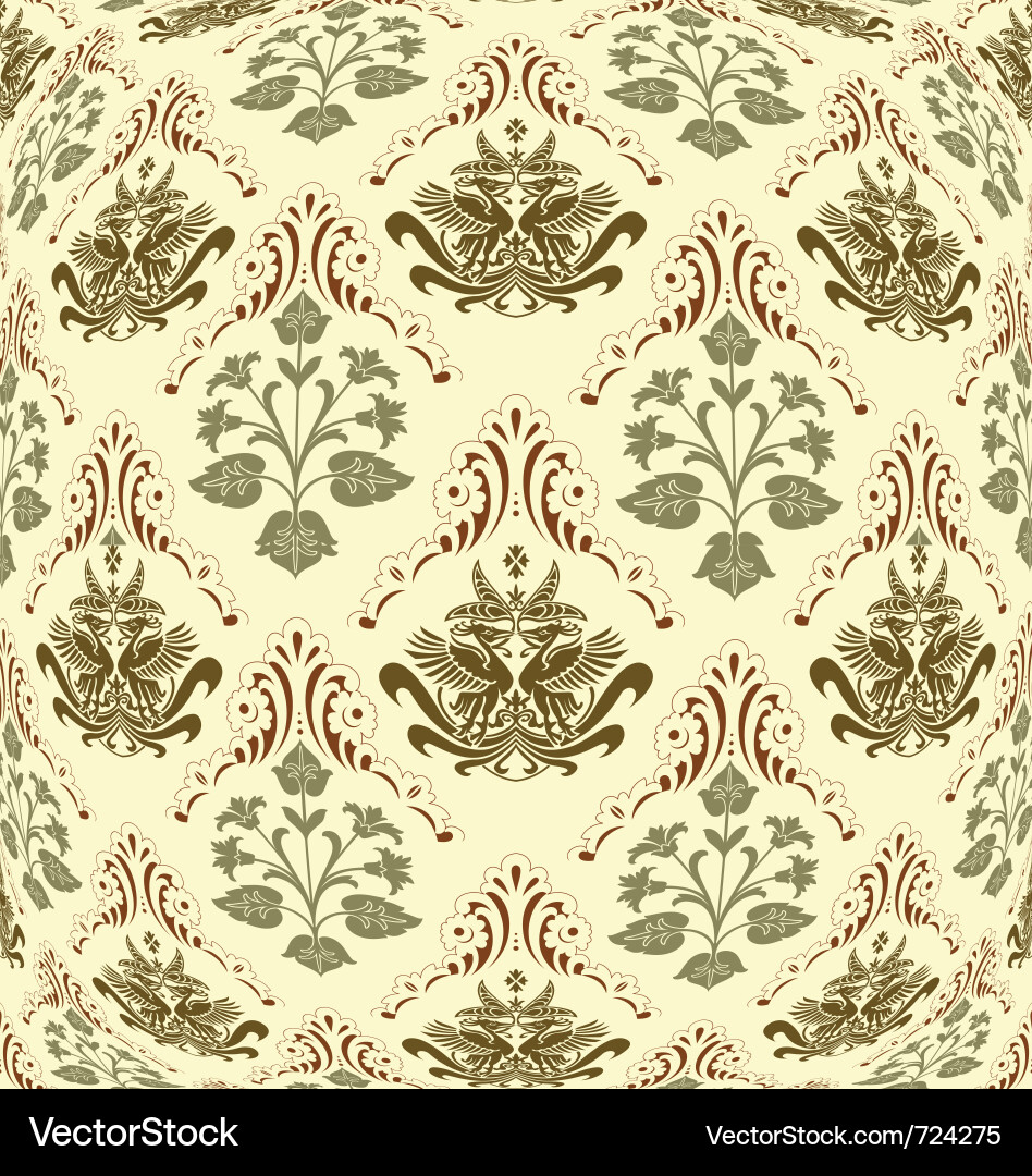 Vintage Damask Pattern vector image