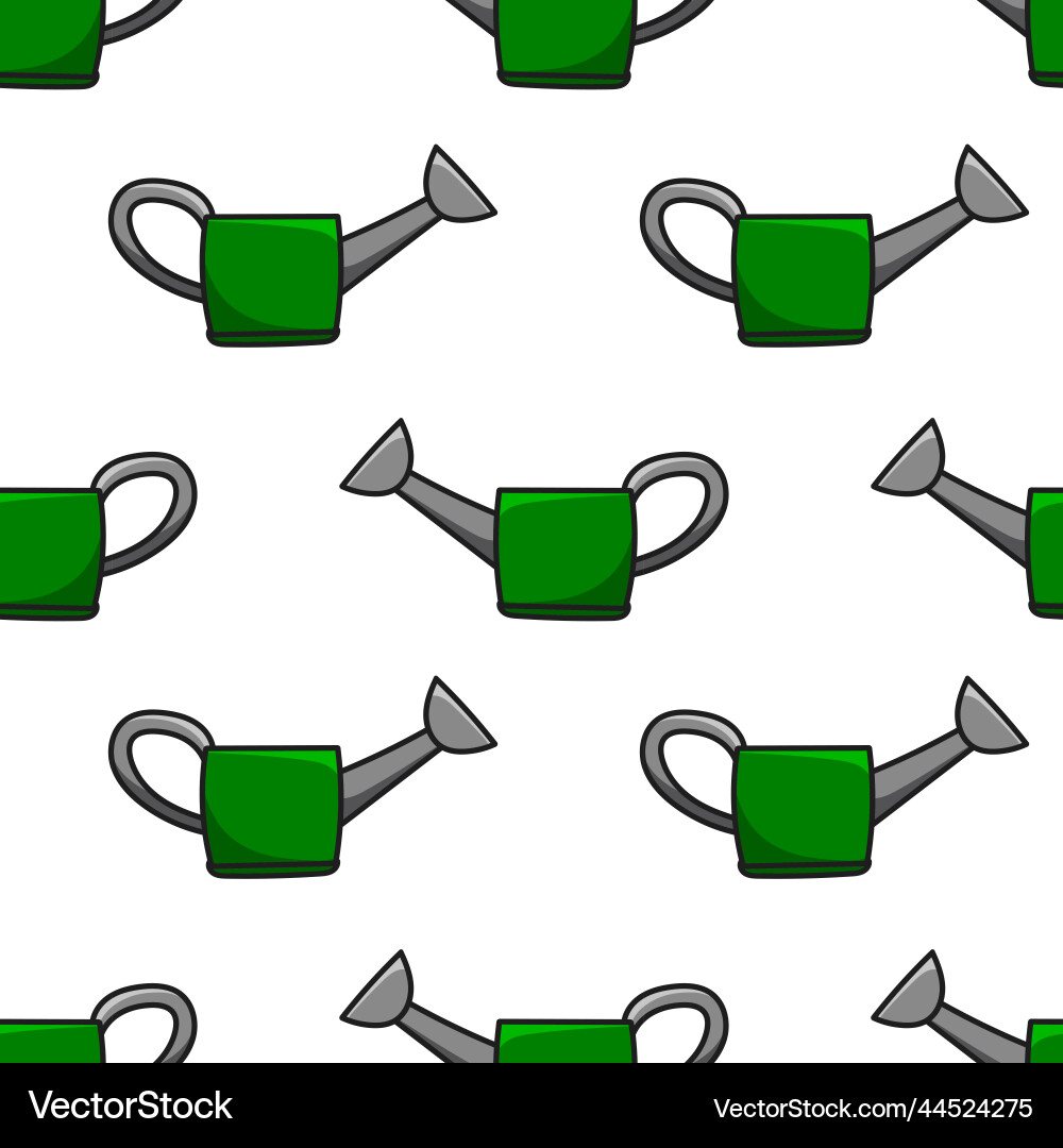 Watering can pattern Watering can pattern vector image