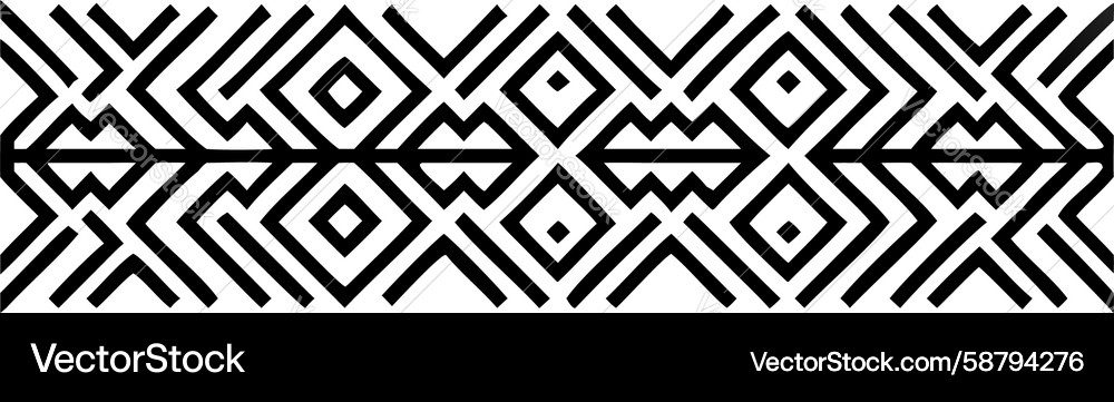 Abstract diamond grid border geometric pattern Vector Image