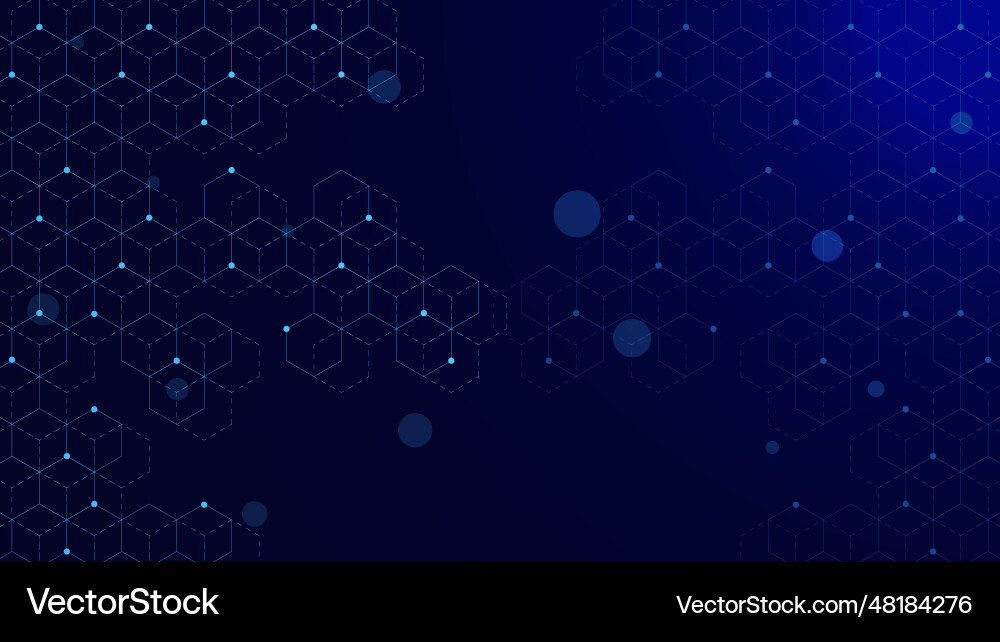 Abstract molecular structure concept with hexagons Abstract molecular structure concept with hexagons Vector Image