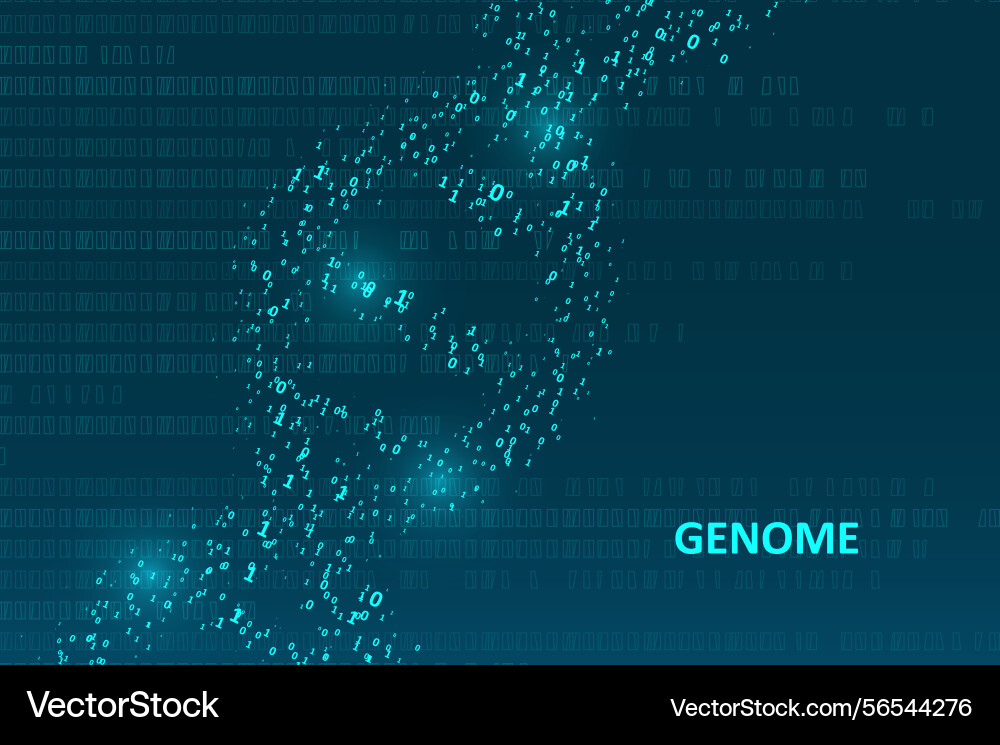 Big genomic data visualization Big genomic data visualization vector image