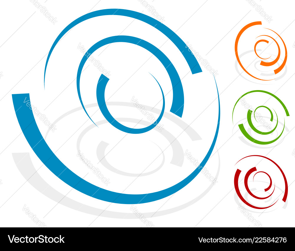 Circular design element logo shape 4 different Circular design element logo shape 4 different vector image