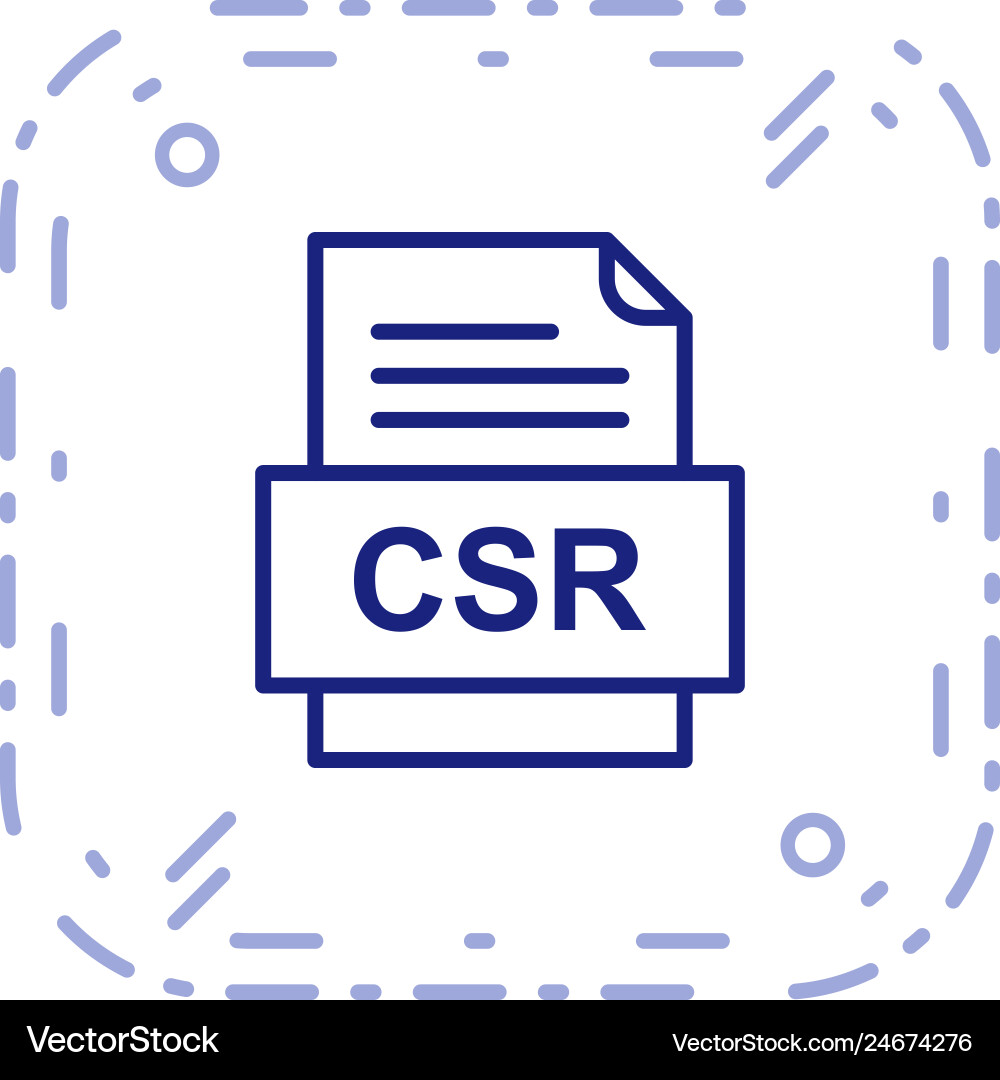 Csr file document icon vector image