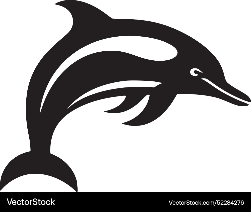 Delfin - minimalistische und einfache Silhouette Delfin - minimalistische und einfache Silhouette vektorbild
