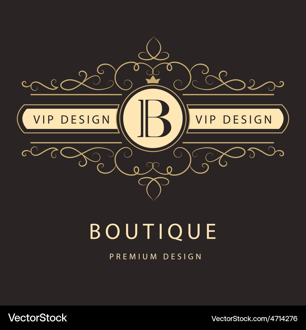 Elegant Monogram Elements Vector Image