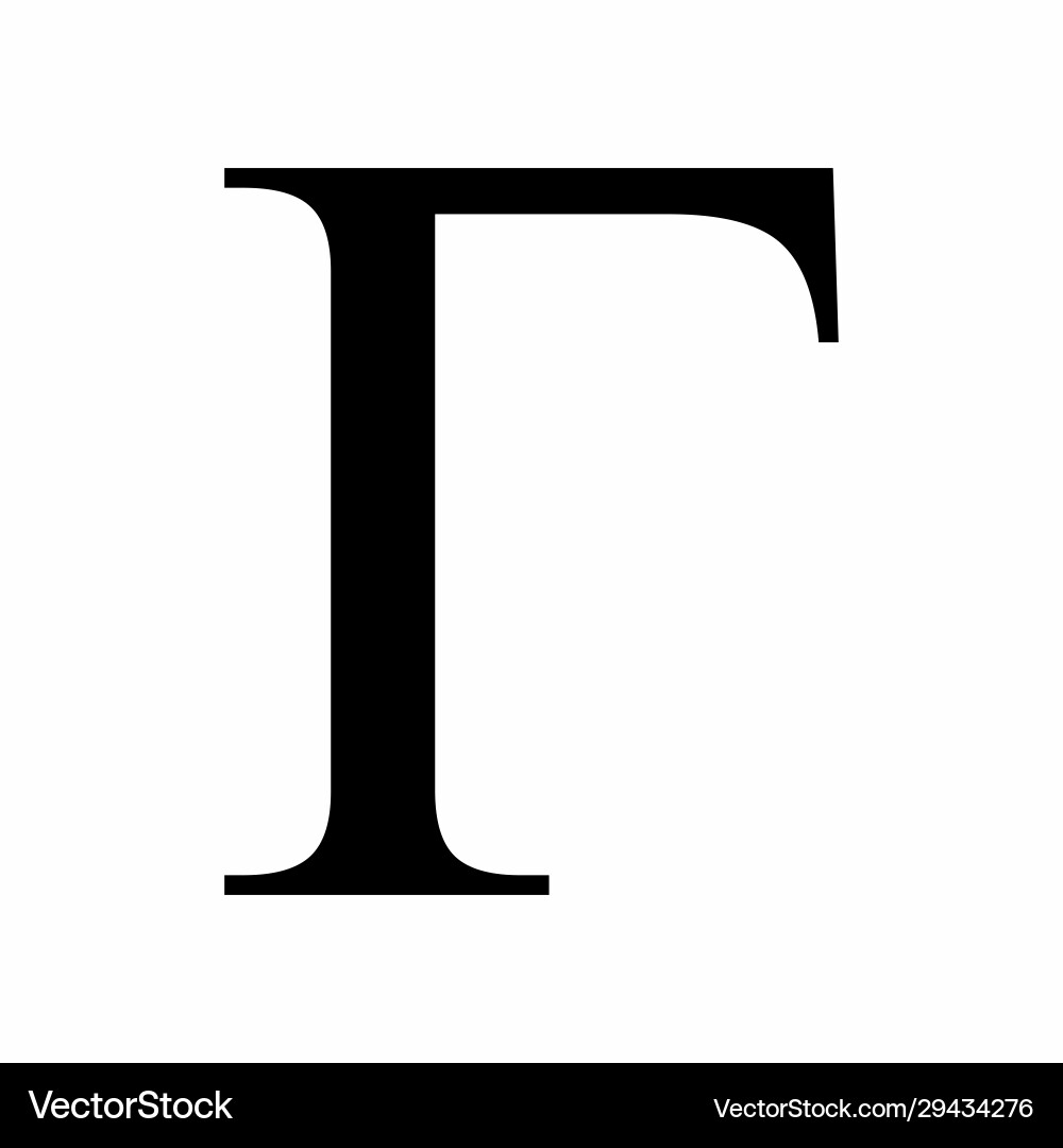 Gamma greek letter Gamma greek letter vector image