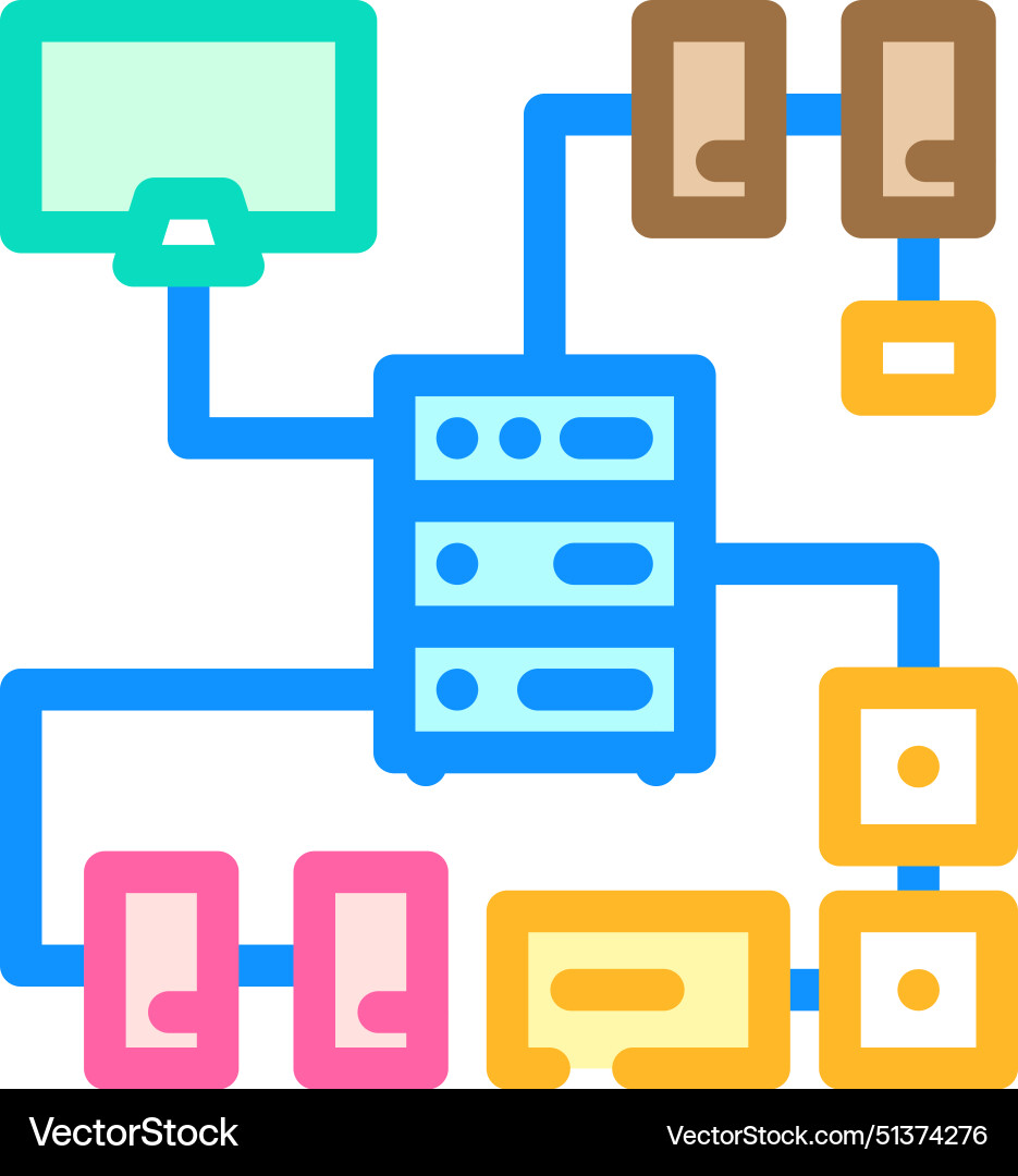 It architecture analyst color icon It architecture analyst color icon vector image