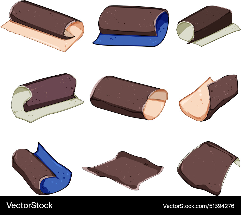 Sandpaper set cartoon Royalty Free Vector Image