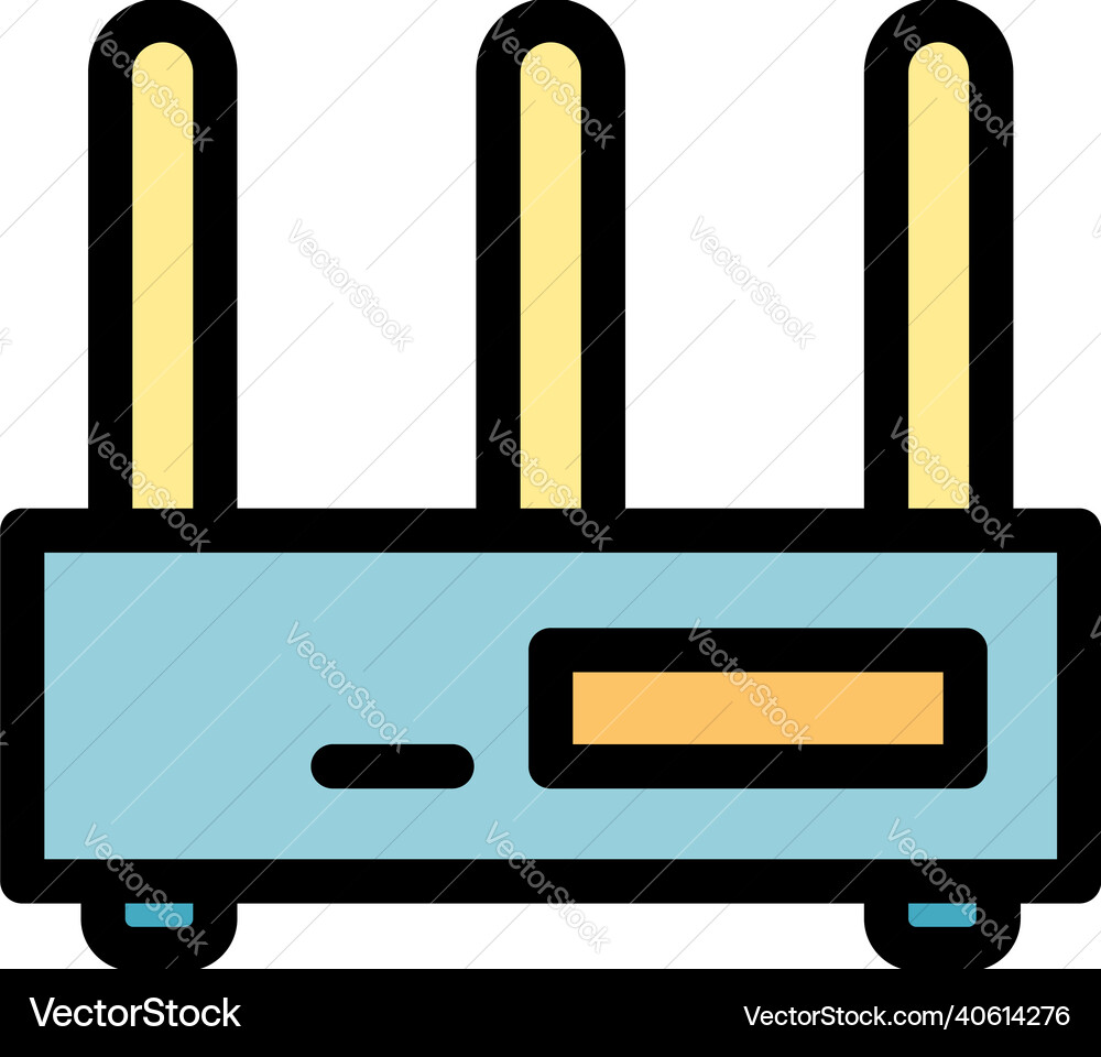 Web router icon color outline Web router icon color outline vector image