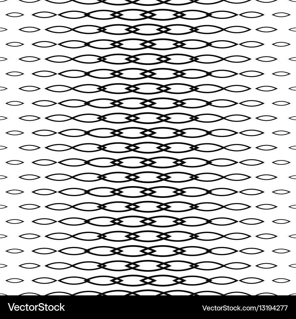 Abstract monochrome curved shape pattern design Vector Image