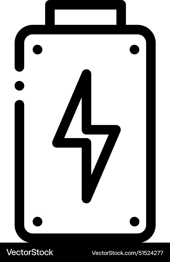 Battery icon thin linear style design isolated Battery icon thin linear style design isolated vector image