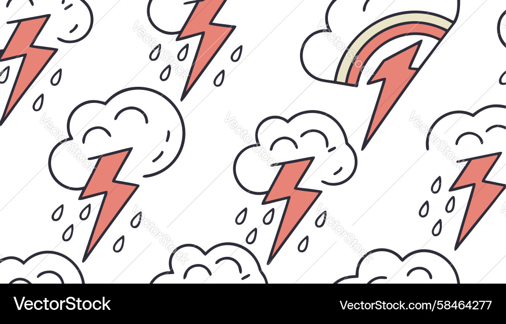 Dynamic Lightning Bolt Pattern Vector Image