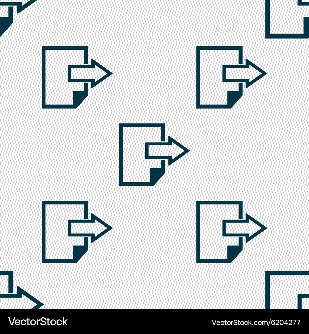 Export file icon document symbol seamless vector image