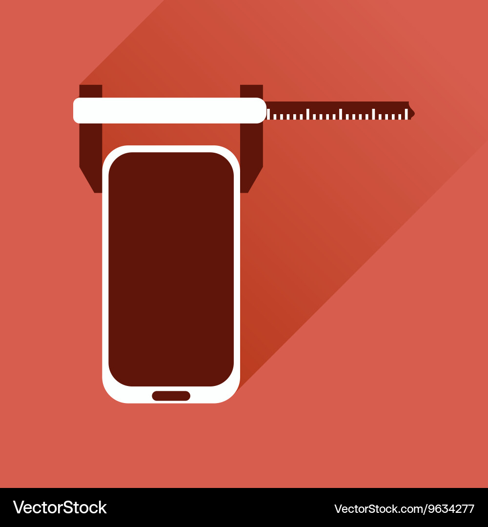 Flat web icon with long shadow mobile settings vector image