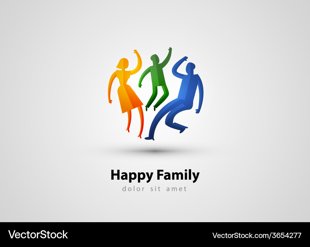 Happy Family Logo Vorlage vektorbild