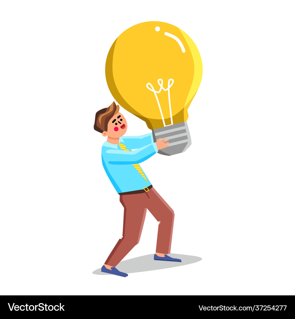 Idea development and realization of man Idea development and realization of man vector image