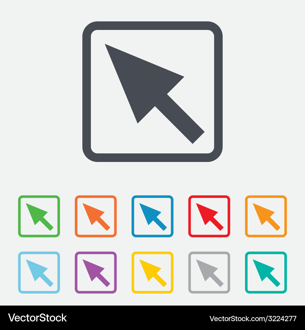 Mouse cursor sign icon pointer symbol Vector Image
