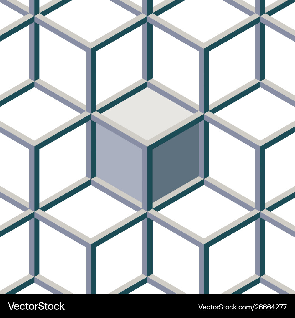 Poster with block chain shapes Poster with block chain shapes vector image