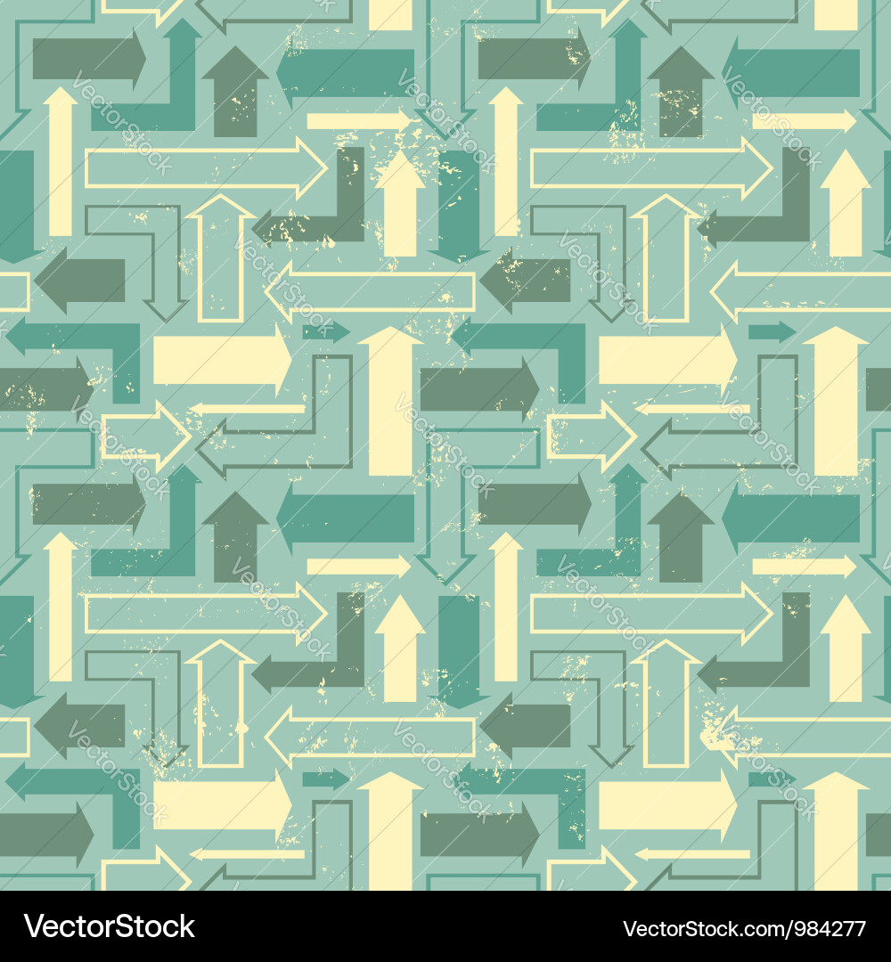 Scratched Arrow Seamless Pattern Vector Image