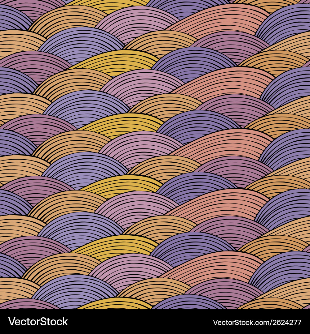 Seamless pattern with abstract decorative waves vector image