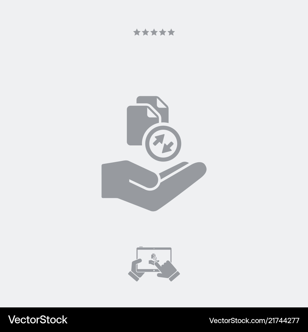 Service offer - data backup minimal icon Service offer - data backup minimal icon vector image