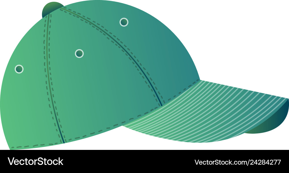 Side view of simple teen baseball cap isolated Side view of simple teen baseball cap isolated vector image