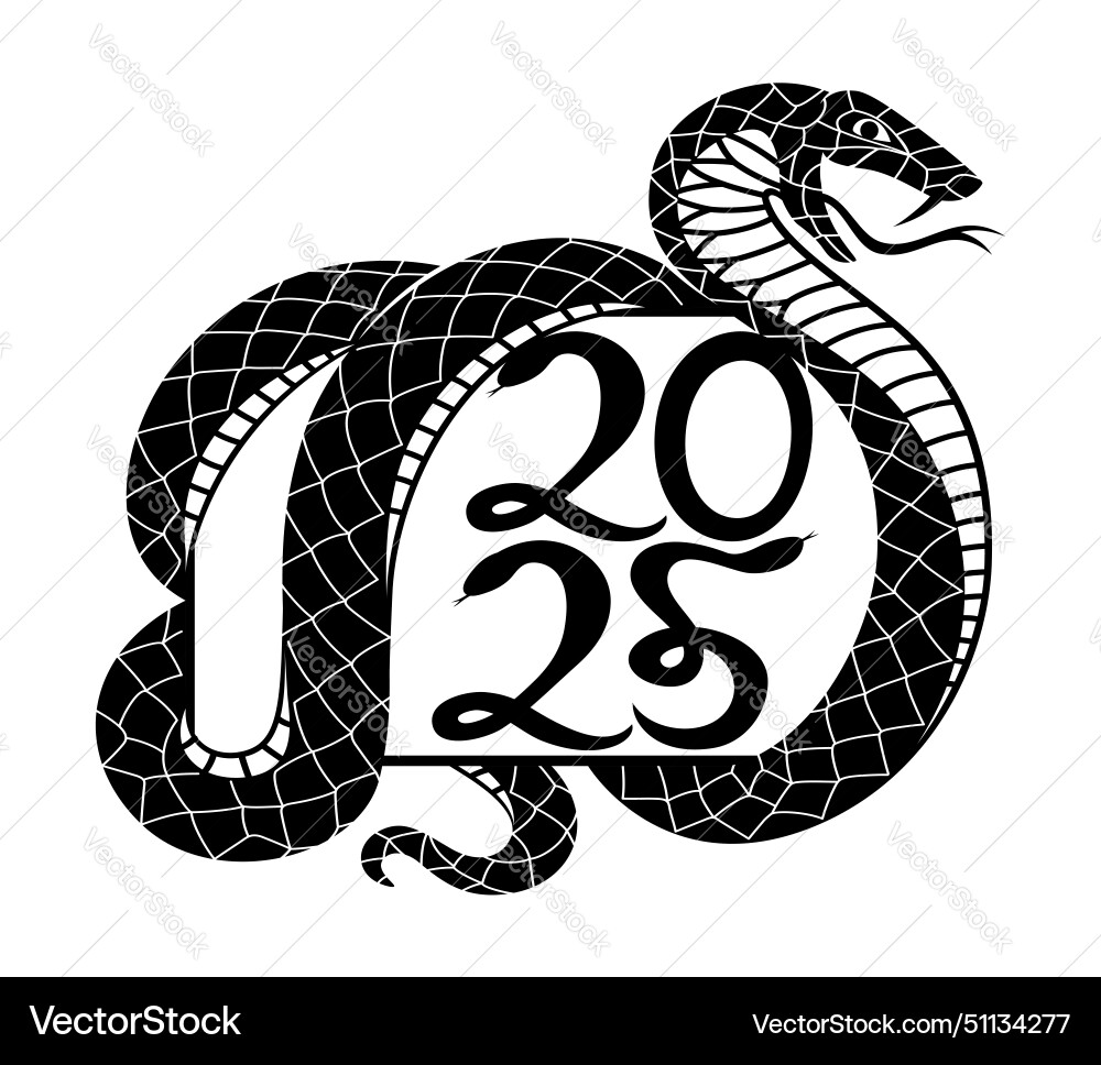 Snake icon symbol of 2025 Royalty Free Vector Image