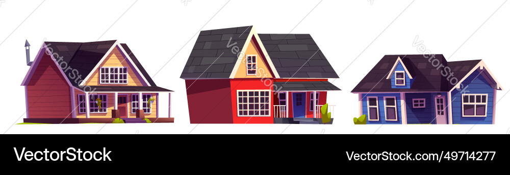 Suburban and countryside house Suburban and countryside house vector image