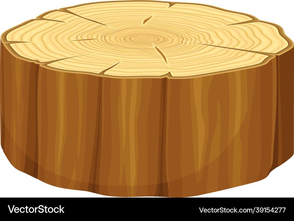 Tree trunk or timber cross section Tree trunk or timber cross section vector image